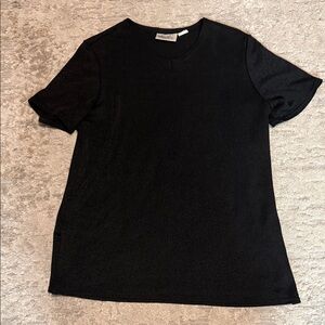 Kathie Lee Collection Black Short Sleeve Tee